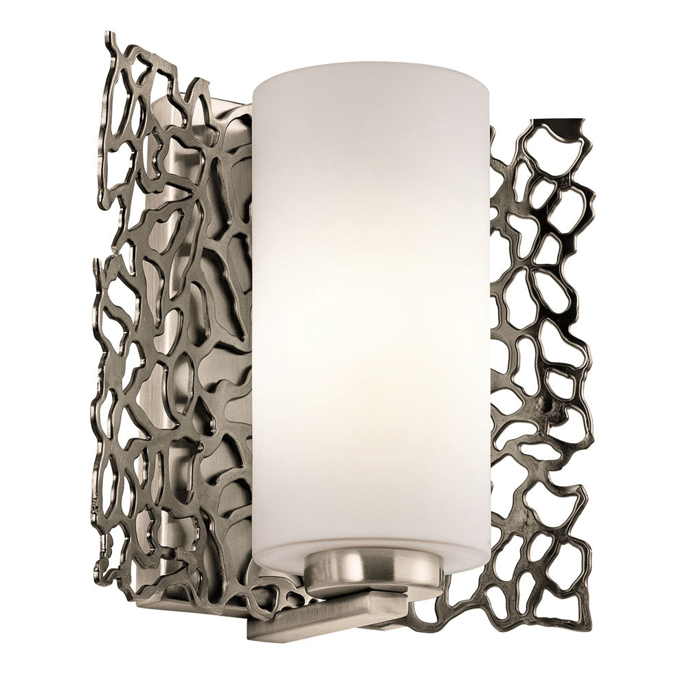 Silver Coral 1 Light Wall Light