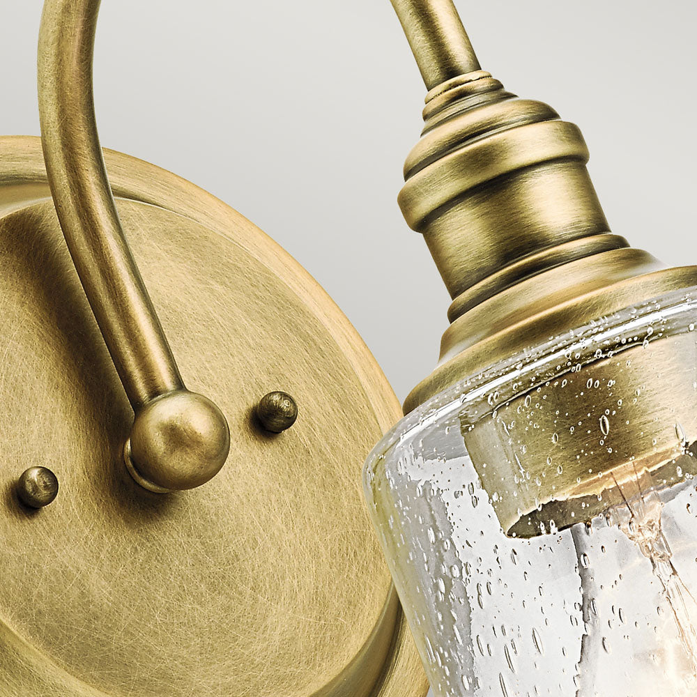 Waverly 1 Light Wall Light - Natural Brass