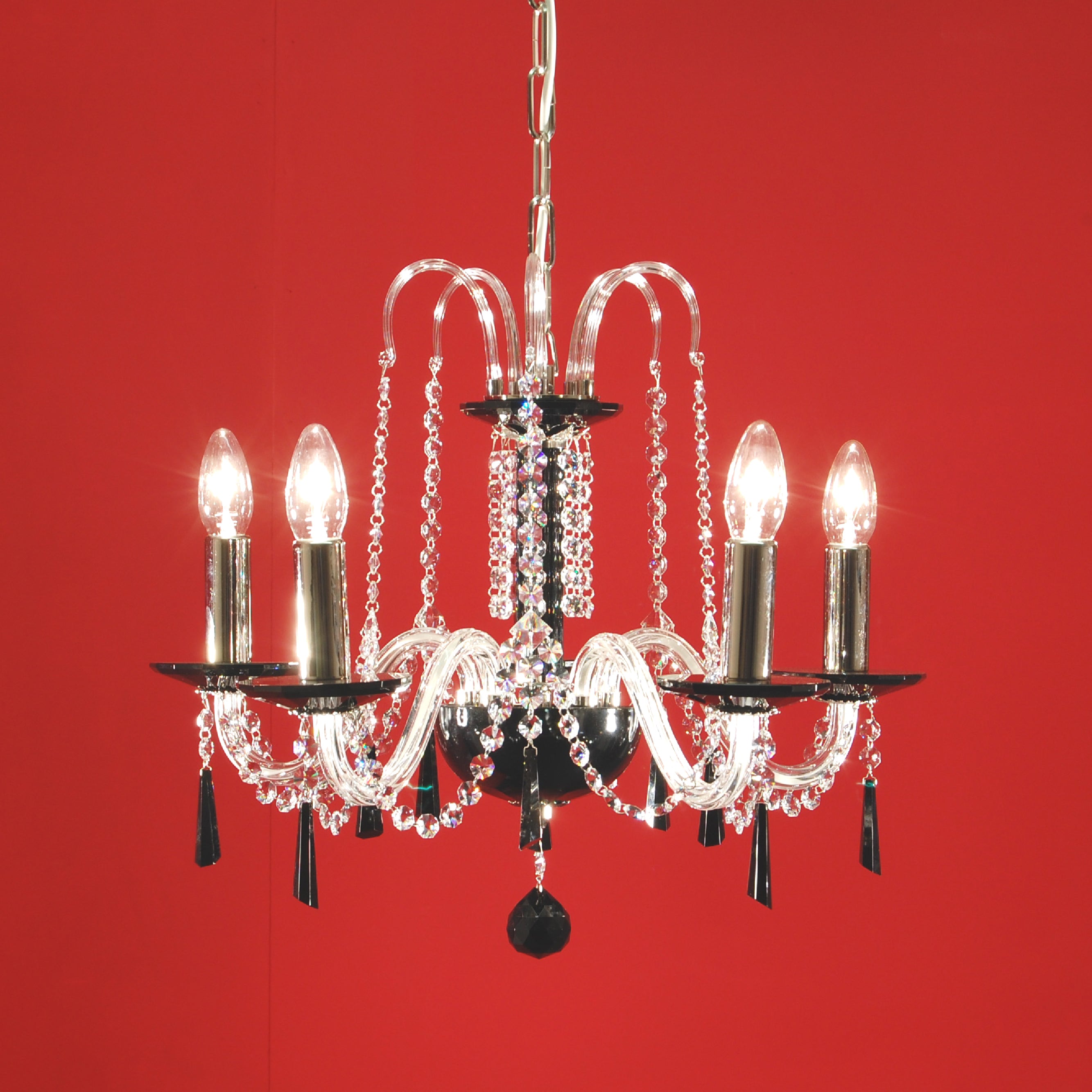 Liberec 5 Chandelier - Black