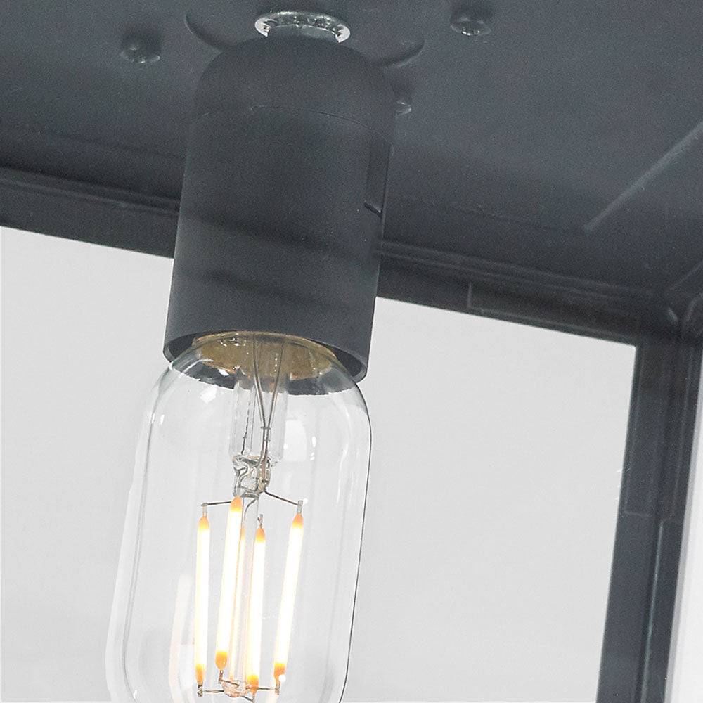 Lofoten Black Cube Flush Ceiling Light