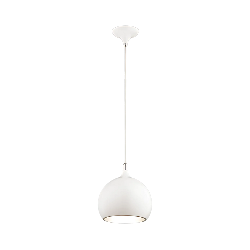 Cleo - Gloss White Metal Pendant