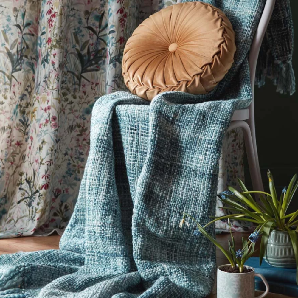 Laura Ashley Throw Seaspray Blue 130x170cm