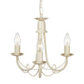 Minster 3-Light Ivory & Gold Chandelier