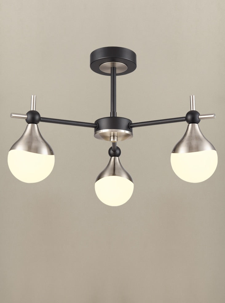 Nexus 3lt semi flush Fitting matt black and satin nickel