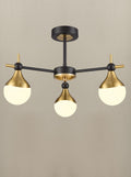 Nexus 3lt semi flush Fitting matt black and aged brass