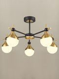 Nexus 5lt semi flush Fitting matt black and aged brass