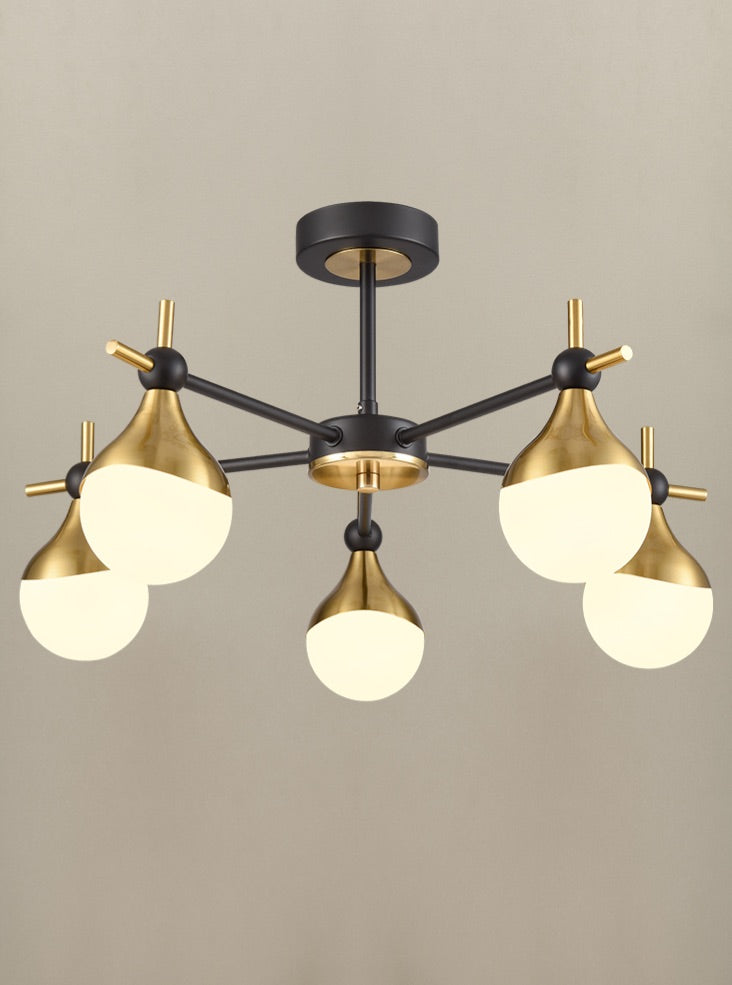 Nexus 5lt semi flush Fitting matt black and aged brass