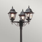 Norfolk 3-Light Black Outdoor Lamp Post