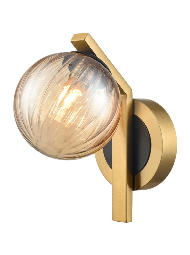 Oculus Wall bracket matt black and aged brass