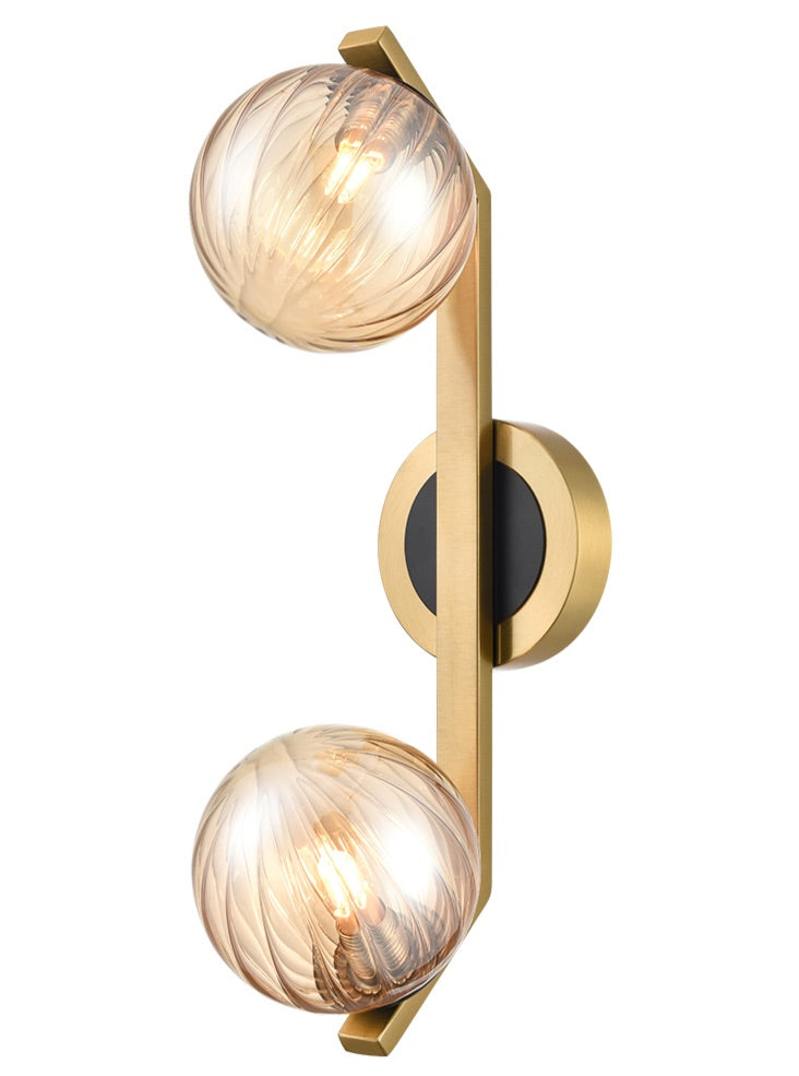 Oculus 2lt Bracket matt black and aged brass