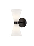 Odeon Matt Black Wall Light IP44
