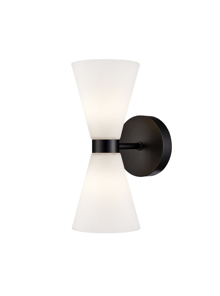 Odeon Matt Black Wall Light IP44