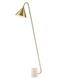 Paisley Satin Brass Floor Lamp