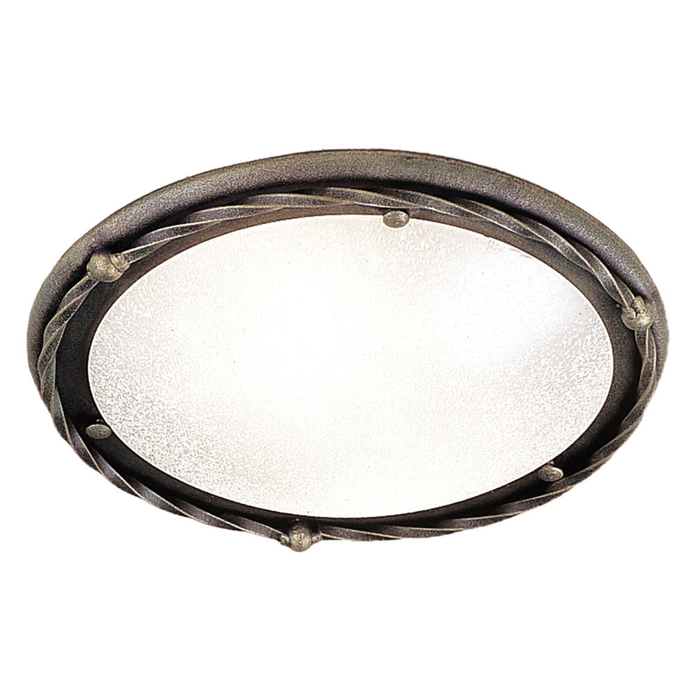 Pembroke Black & Gold 1-Light Flush Mount (Style B)