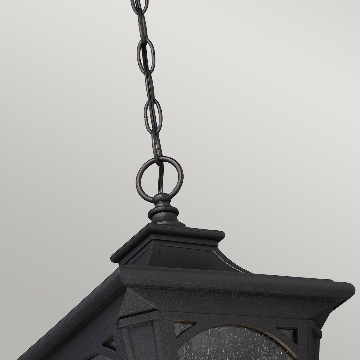 Bedford 1-Light Small Chain Lantern (Mystic Black Finish for Exteriors)