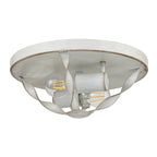 Bradbury Antique White 2-Light Flush Mount Ceiling Light