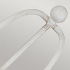 Bradbury 2-Light Antique White Wall Sconce (Fluted Steel Design)