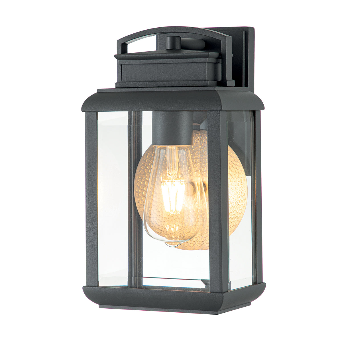 Byron Small Graphite Outdoor Wall Lantern (Vintage Style)