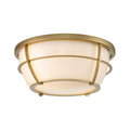 Chance Painted Natural Brass Modern Bathroom Flush Mount Light