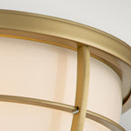 Chance Painted Natural Brass Modern Bathroom Flush Mount Light