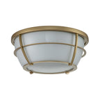 Chance Painted Natural Brass Modern Bathroom Flush Mount Light