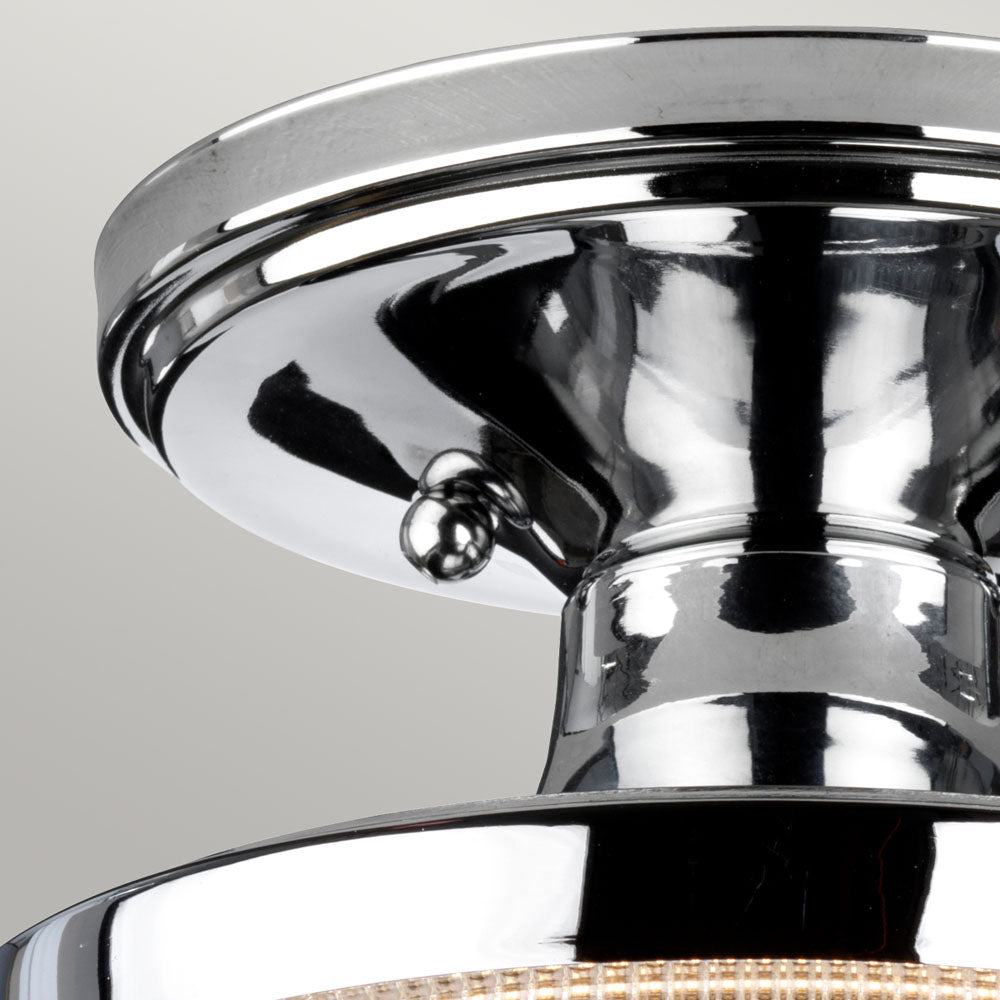 Dublin 1-Light Ceiling Semi-Flush Mount (Polished Chrome)