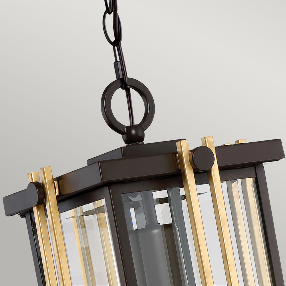 Goldenrod 1-Light Medium Chain Lantern (Western Bronze with Customizable Accents)