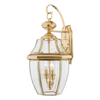 Newbury 2-Light Large Outdoor Wall Lantern (Polished Brass)