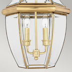 Newbury 2-Light Large Polished Brass Chain Lantern (Classic Design for Outdoor Appeal)