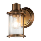 Riggs 1-Light Weathered Brass Bathroom Wall Light (Industrial Style)