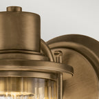 Riggs 1-Light Weathered Brass Bathroom Wall Light (Industrial Style)