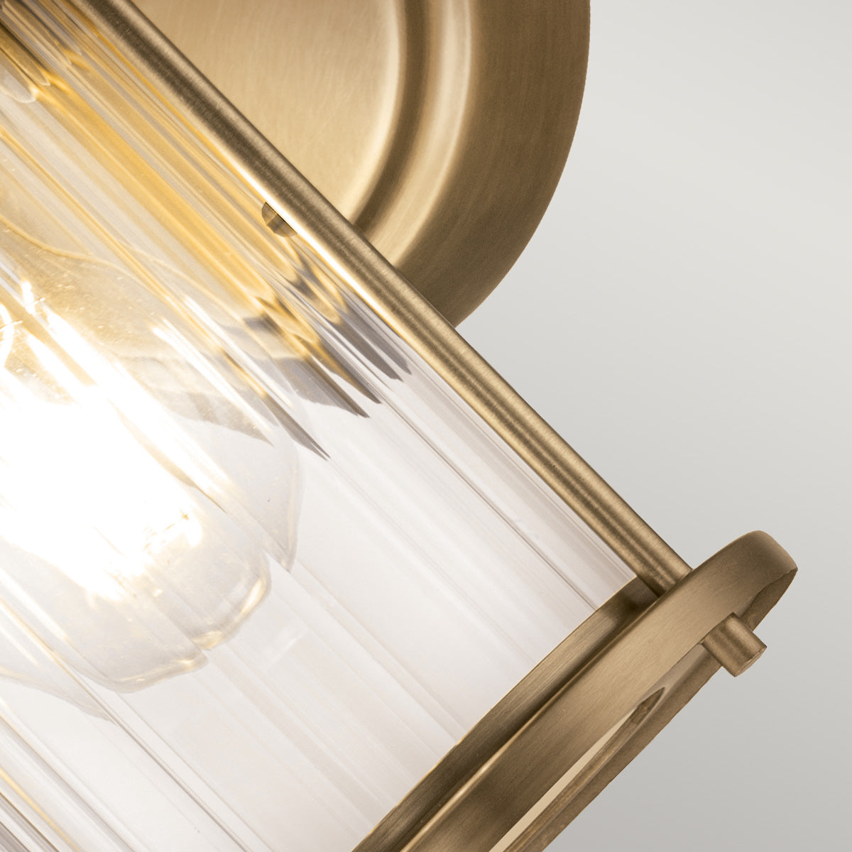 Riggs 1-Light Weathered Brass Bathroom Wall Light (Industrial Style)