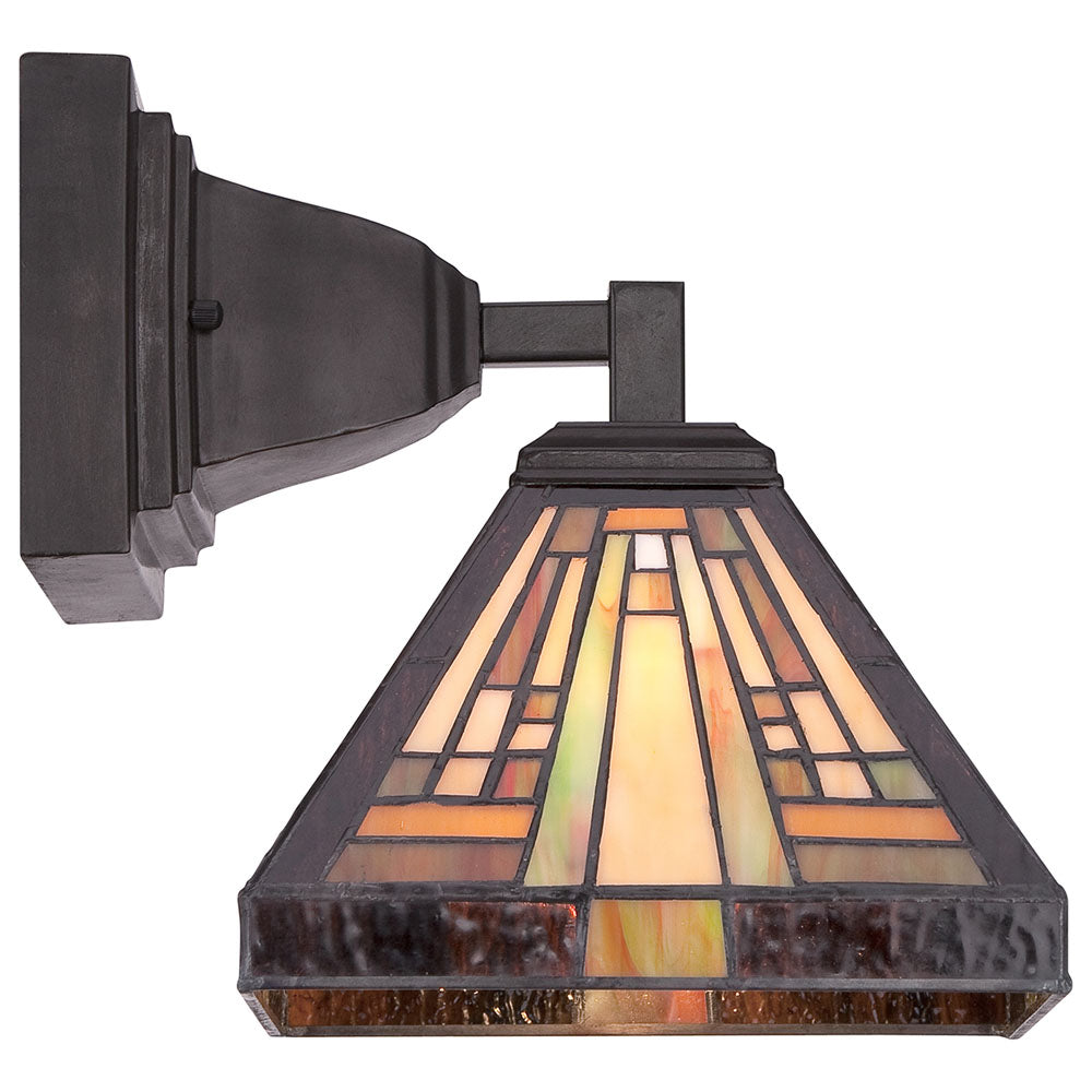 Stephen 1-Light Wall Sconce (Arts & Crafts, Tiffany Style)