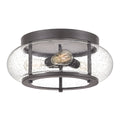 Trilogy 3-Light Flush Mount Ceiling Light (Brushed Nickel & Clear Seeded Glass)