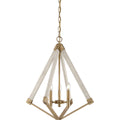 View Point 3-Light Whitewashed Wood Chandelier (Modern Farmhouse)