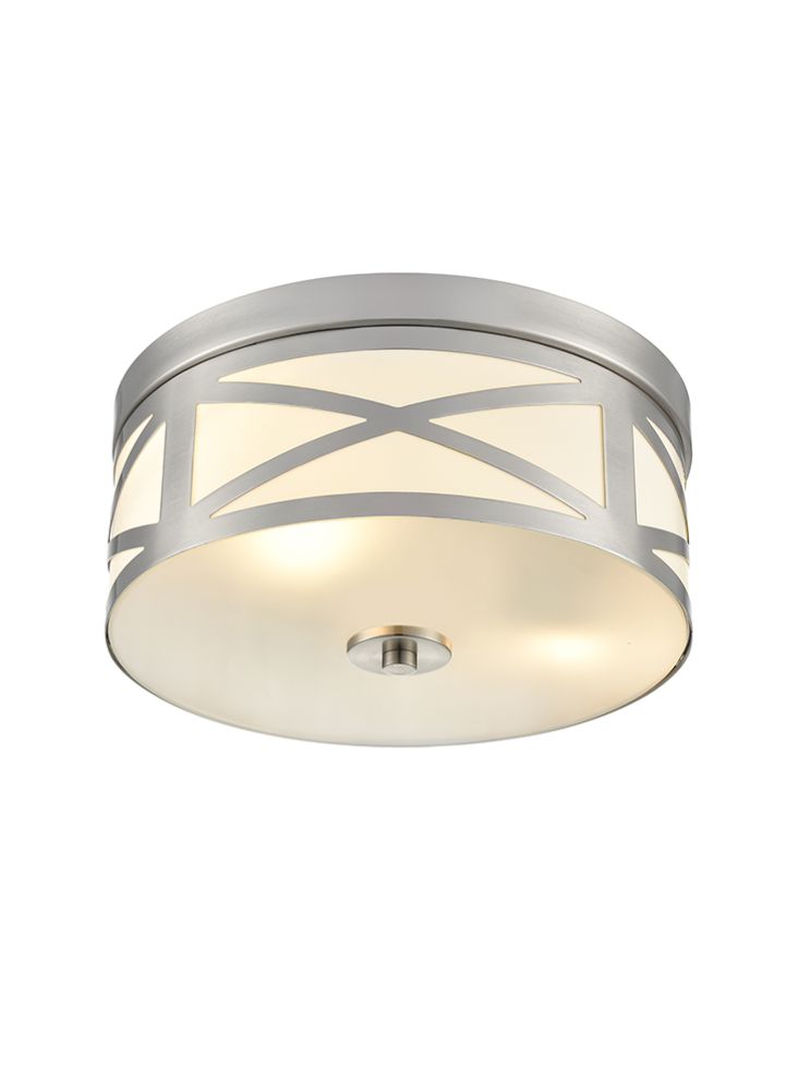Ringo Satin Nickel 300mm Flush Ceiling Fitting