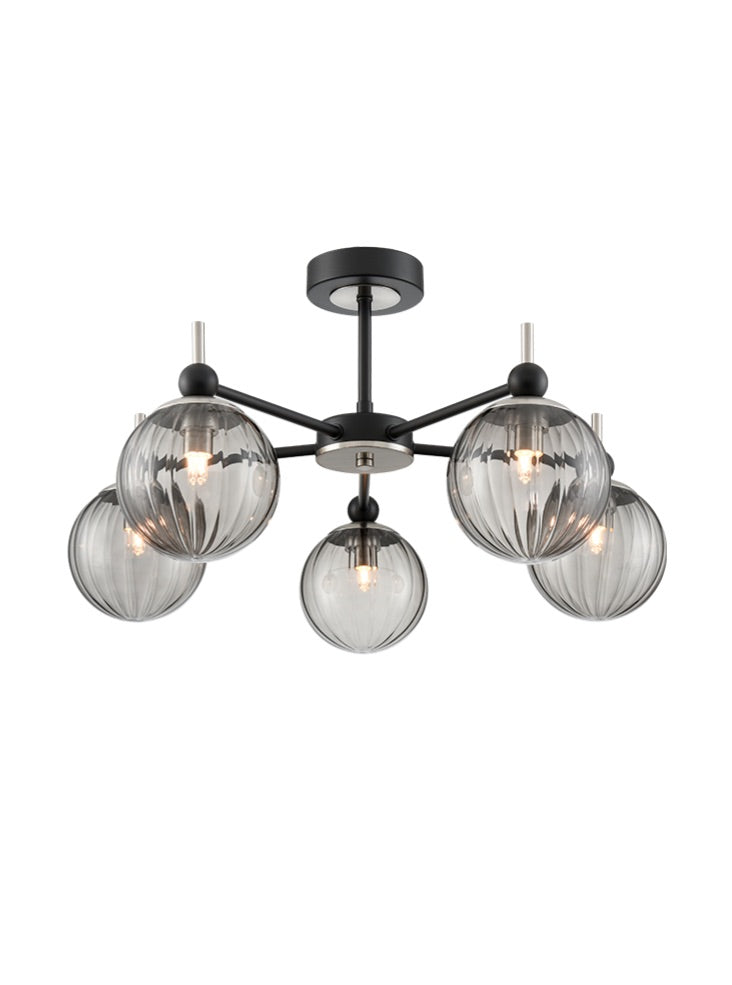 Solar 5lt Fitting matt black and satin nickel