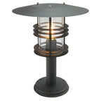 Stockholm 1-Light Grande Black Pedestal Lantern