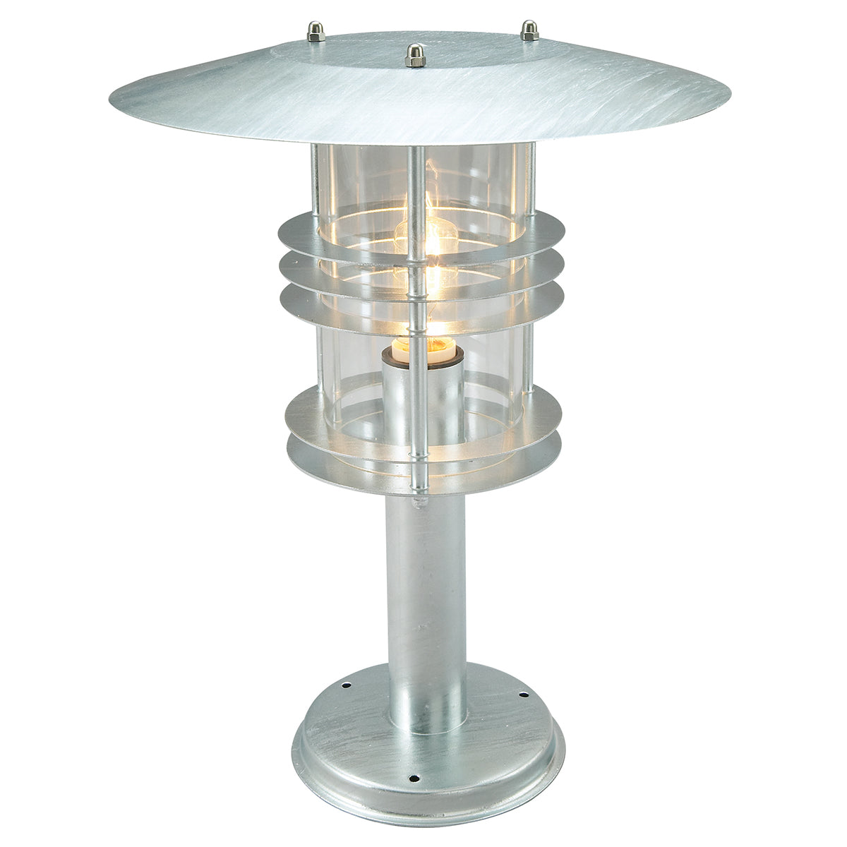 Stockholm 1-Light Grande Galvanized Pedestal Lantern