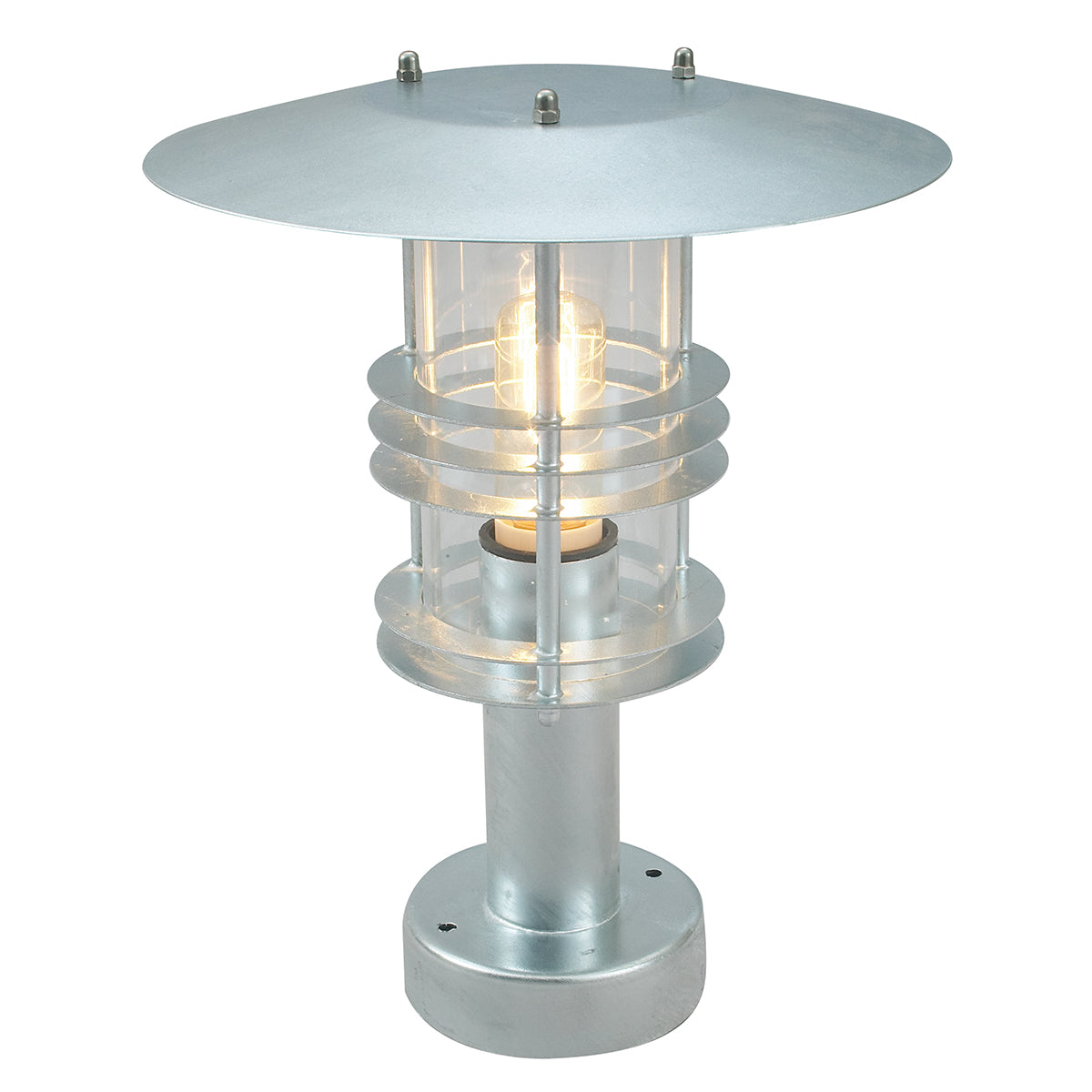 Stockholm 1-Light Galvanized Pedestal Lantern