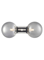 Stellar 2lt Bracket matt black and polished nickel with smoked glass