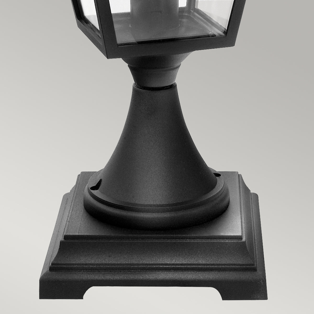 Turin 1-Light Black Pedestal Lantern