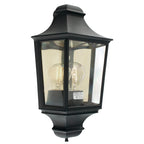 Turin 1-Light Black Half Wall Lantern