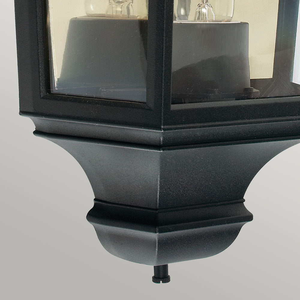 Turin 1-Light Black Half Wall Lantern