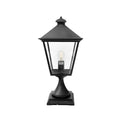 Turin Grande 1-Light Black Pedestal Lantern