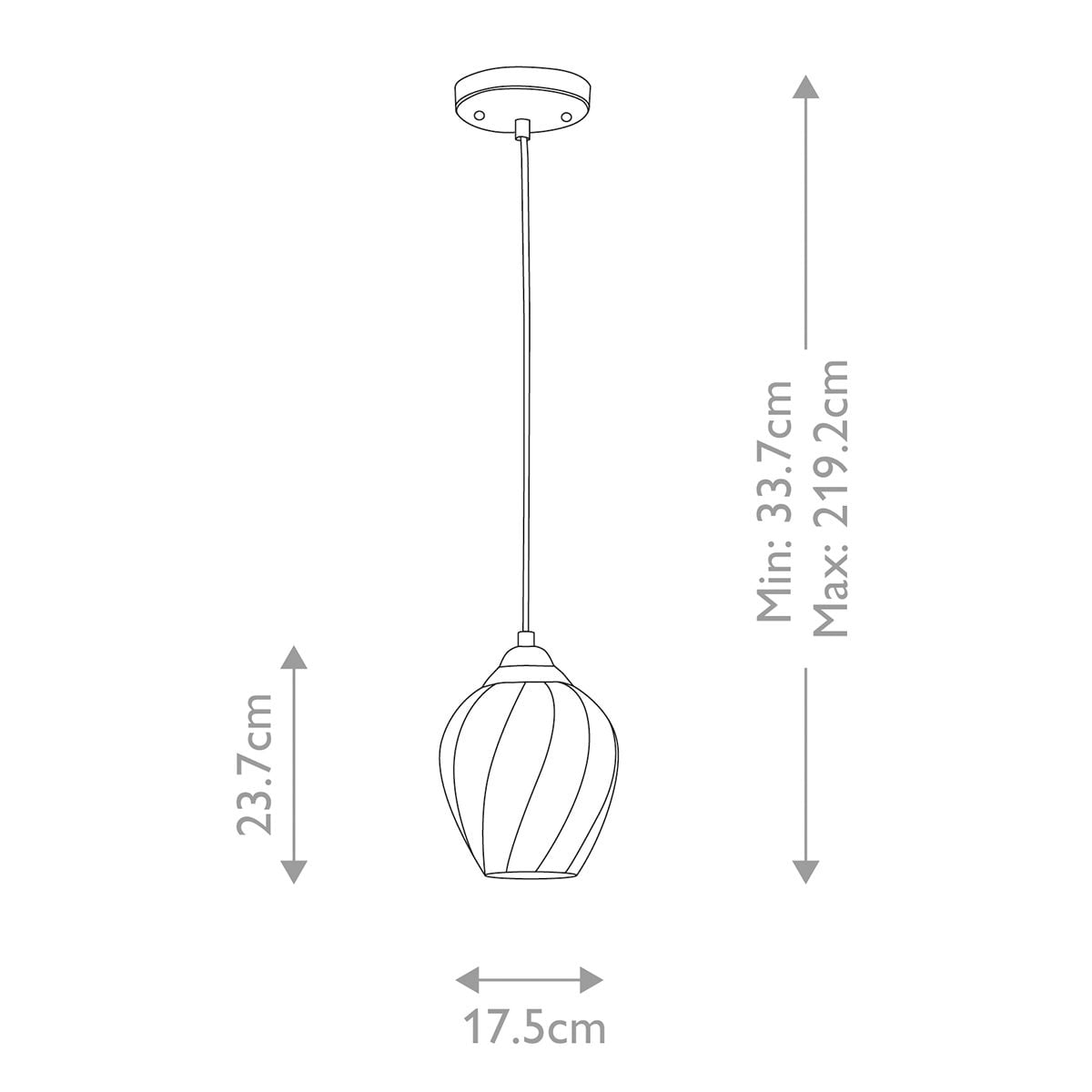 Tiber 1 Light Pendant