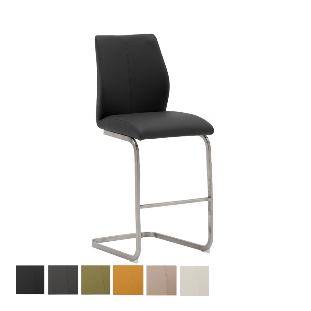 Amenity Counter Chair (Brushed Steel Leg)