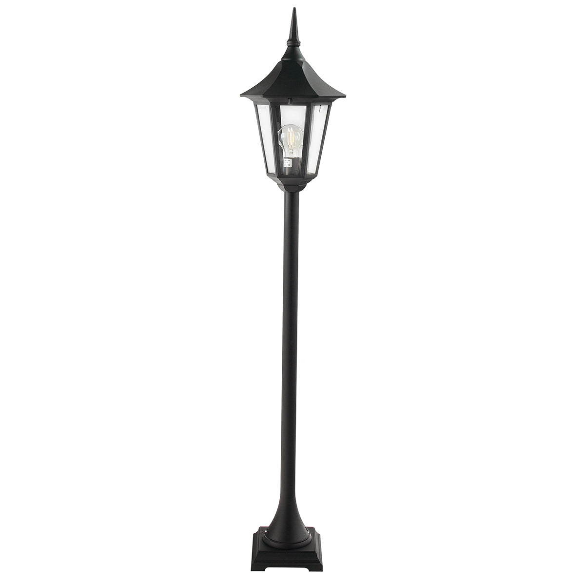 Valencia 1-Light Black Pillar Lantern