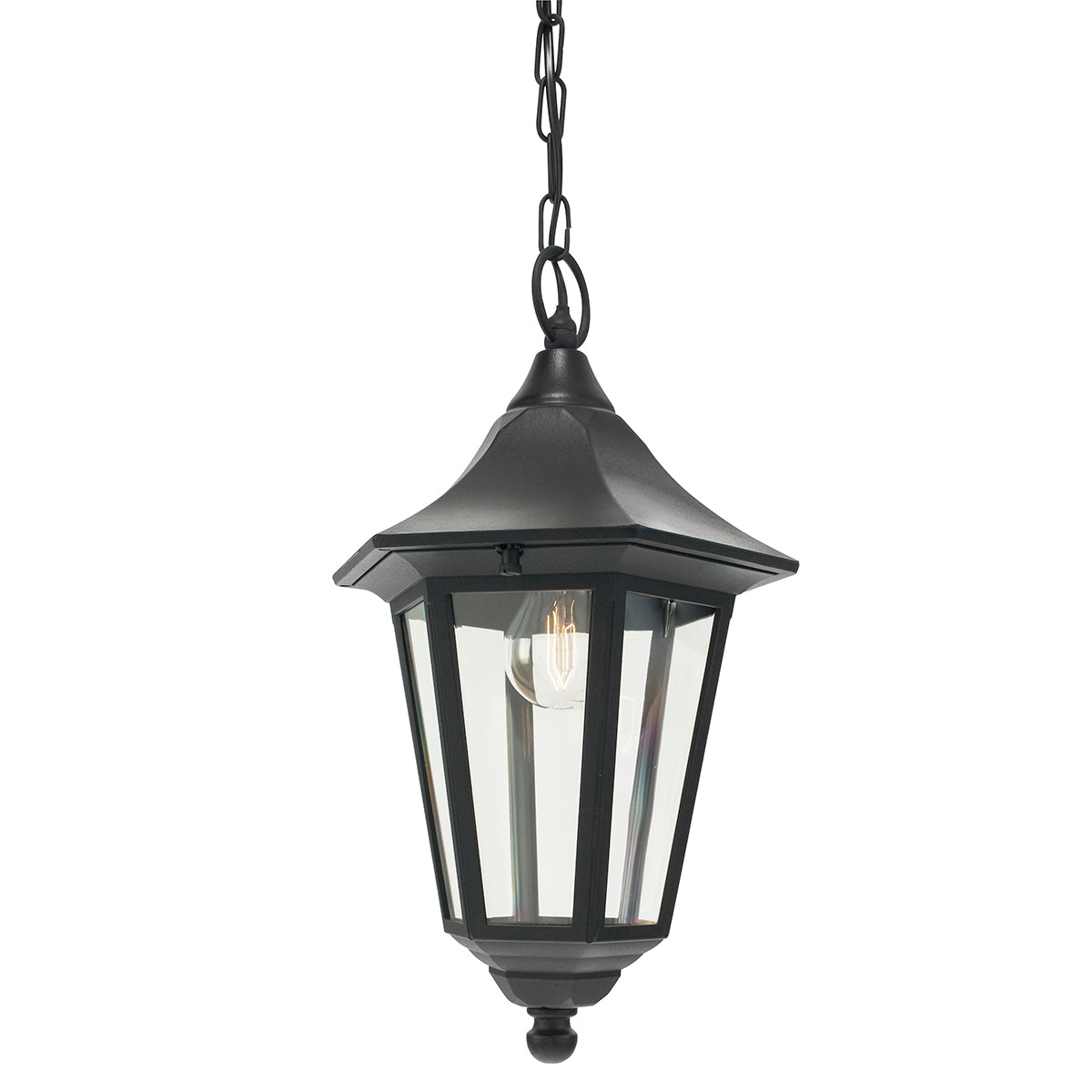Valencia 1-Light Black Chain Lantern