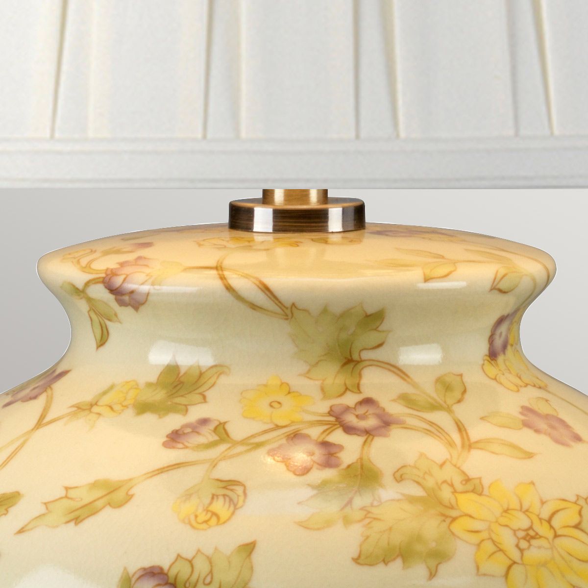 Yellow Flowers 1 Light Table Lamp